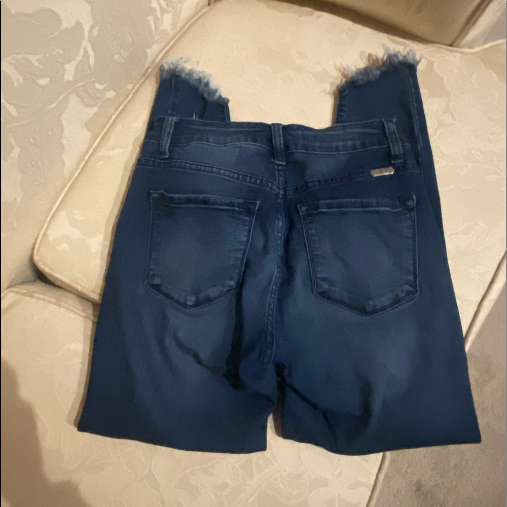 Kancan mid rise raw hem skinny jeans - Picture 2 of 6